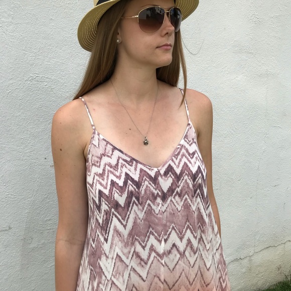 Chevron print Rose Ombré Trapeze dress NWT - Picture 4 of 8